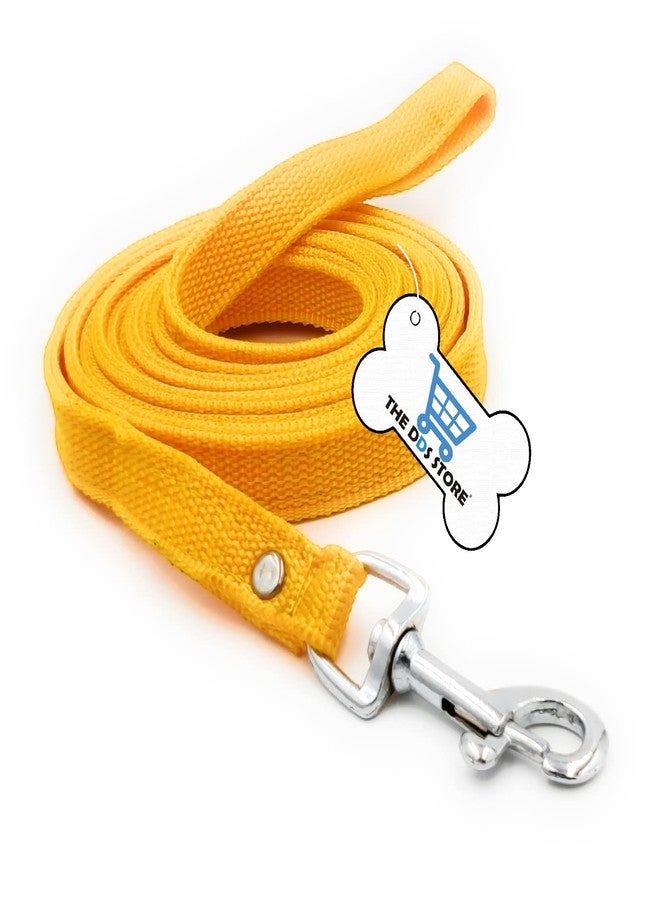 THE DDS STORE Nylon Dog Leads,Easy to Clean,Soft Lightweight Strong Leash for Daily Walk with Puppies and Small to Medium Sized Breeds (Yellow, Small (Neck Size 27-37 cm)) - Image 3